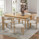 Upholstered Armless Dining Chairs With Metal Legs (Set of 2),Beige