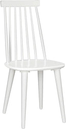 White Farmhouse Spindle Dining Chair Set Of 2 For Kitchen