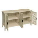 Hollowed-out Cabinet with 4 Doors, American Furniture, Suitable for Bedroom, Living Room, Study