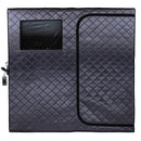 Durasage Portable Full Size Infrared Sauna for at Home | Ultra Low EMF Infrared | LED Lighting, Heating Foot Pad, Ceramic Heat Fan (2-Person)