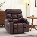 Power Lift Recliner Dark Brown Extended Footrest Chair