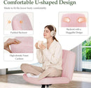 Pink Criss Cross Office Chair With Wheels Armless Swivel