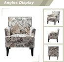 Orange Wingback Armchair Contemporary Living Room Style