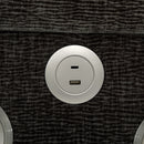 Modern Chenille Upholstered Sectional Sofa with Ottomans, USB Ports, Cup Holders, and Storage in Grey