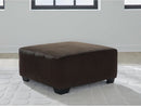Ottoman Dark Brown Textured Stripe Statement Piece