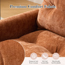 UNITED WE WIN Swivel Barrel Chair - Mid Century Modern Chair, Thick Padded Arm Chair with Solid Metal Base, Comfortable Single Sofa Chair, Swivel Accent Chair for Living Room Bedroom