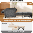 Convertible Sleeper Chair 79-Inch With Adjustable Backrest