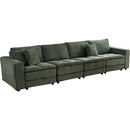 4 Seats,Oversized Sectional Sofa,L Shaped Corner Couch with Detachable Seat & Back Cushion, Corduroy Upholstery Convertible Sleeper Sofa&Couch for Living Room