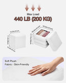 Two-Piece Nesting Sherpa Storage Ottomans White Lid