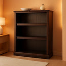 Three Shelf Bookcase In Jamocha Wood Finish 35.28In L 13.23In W 43.78In H