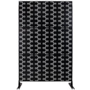 Outdoor & Indoor Privacy Screen Metal Privacy Screen 76' H×48' W, Freestanding Decorative Privacy Screen for Deck Balcony Patio, Privacy Fence Panels for Outside Lawn Garden PS112 BLACK