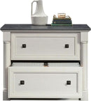Two Drawer File Cabinet In Glacier Oak With Interlocking Drawers