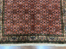 Antique Persian Bijar Rug 5x7, Allover Pattern, Hand Knotted Vintage Wool Tribal Oriental Carpet, Bidjar Rug, Red and Cream 5 x 7 ft, Handmade Rug