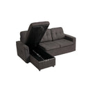Upholstered Sleeper Sofa, L Shaped Sectional Couch with Reversible Storage, Convertible Corner Lounge Couches w/Pull Out Sofa bed for Living Room, Apartment,