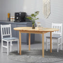 55 Inch Solid Pine Dropleaf Dining Table Expandable