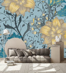 Blue Floral Wallpaper