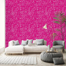 Modish Brightly Pink Floral Wallpaper