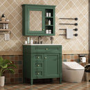 Bathroom Vanity With Medicine Cabinet, Royal Mirror Cabinet, Modern Bathroom Storage Cabinet With 2 Soft Closing Doors And 4 Drawers
