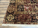 Indo Persian Rug 9x12, Bakhtiari Panel Design, Multicolor, Soft Wool Pile