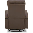 Chocolate Swivel Glider Rocker Recliner With USB Charging