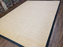 Jute Rug 8x10, Natural Jute Fiber Area Rug, Natural Sisal Area Rug with Black Border, 8x10 Carpet, Solid Jute Rug 8 x 10, Farmhouse Rug