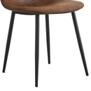 Modern Transferred Walnut Leg Suede Backrest Dining Chair and Herringbone MDF Dining Table Set - A Model of Elegance and Durability for Home Furnishing
