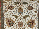 Flatweave Soumak Rug 6x9, Nourison Rug, Wool Handmade, Floral, Ivory