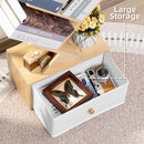 8 Tier Tree Bookshelf With Drawer Natural Wood Bookcase