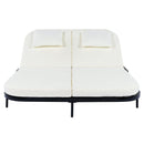 Outdoor Daybed, Patio Rattan Daybed with 5-Position Adjustable Backrest and Removable Cushions & Pillows for Garden, Backyard, Poolside