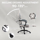 Grey Gaming Chair With Pocket Spring Cushion And Gel Pad