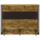 Renaldi 3-shelf Home Bar Wine Cabinet Rustic Nutmeg