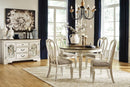 Realyn French Ribbon Back Dining Chairs Chipped White