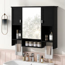Wall Mounted Bathroom Storage Cabinet With Mirror, Medicine Cabinet With Towel Bar