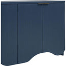 Vertical Stripes and Wavy Design of a Four-Door Cabinet Cabinet Suitable for Hallway, Entryway, Living Room