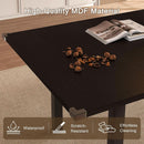 Black Extendable Dining Table 63 Inch For 4 To 6 Guests
