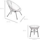 Acapulco White All-Weather Outdoor 3-Piece Patio Set