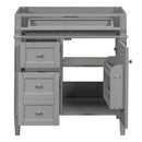 Bathroom Vanity With 2 Drawers And Tip-Out Drawer, Storage Cabinet