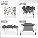 Ainfox 8ft x10ft Pop Up Canopy Tent, Portable Gazebo, Outdoor Canopy for Events With 1/2 SideWall and 4 Sandbags