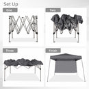 Ainfox 8ft x10ft Pop Up Canopy Tent, Portable Gazebo, Outdoor Canopy for Events With 1/2 SideWall