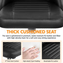 Armless PU Leather Office Chair Adjustable Height Black