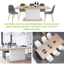 Extensible Dining Table For 4 To 8 People Wooden Top