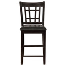 Lavon Wood Counter Height Dining Chair Black and Espresso (Set of 2)