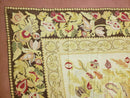9' X 11' Handmade Chinese Needlepoint Wool Floral Rug Carpet Rose Garden Chic