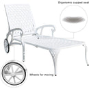 Aluminium Cast lounge chair 1pcs white