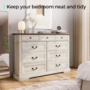 Beige Solid Wood Dresser Featuring Ample Compartments