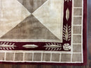 Indo Tibetan Rug 10x14, Nepali Carpet, Large Soft Wool Area Rug, Olive Tan Maroon, Contemporary Rug 10 x 14 ft Living Room Rug, Handmade Rug