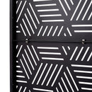 Outdoor & Indoor Privacy Screen Metal Privacy Screen 76' H×48' W, Freestanding Decorative Privacy Screen for Deck Balcony Patio, Privacy Fence Panels for Outside Lawn Garden PS116 BLACK