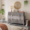 Slate Gray Dresser Semicylinder Drawer Fronts FiftyInches