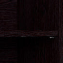 Tall Five Shelf Bookcase Espresso Oak For Living Room