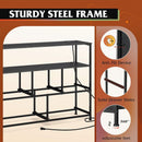 Dresser TV Stand Black With Built In Charging Station